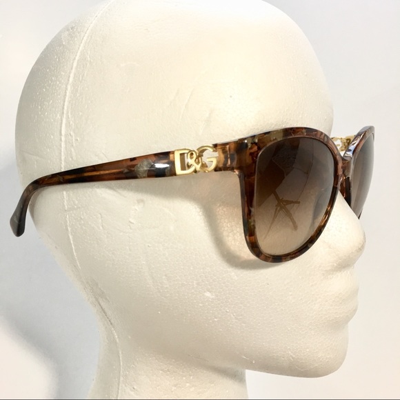 DOLCE & GABBANA Brown Tortoise Shell Sunglasses - Picture 6 of 8